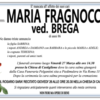 Maria Fragnocca ved. Brega di anni 86
