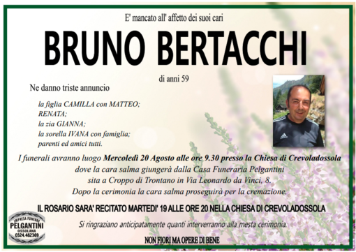 Bruno Bertacchi di anni 59