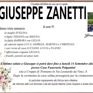 Giuseppe Zanetti di anni 91