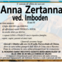 Anna Zertanna ved. Imboden di anni 88 Anna Zertanna ved. Imboden di anni 88