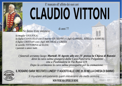 Claudio Vittoni di anni 77 Claudio Vittoni di anni 77