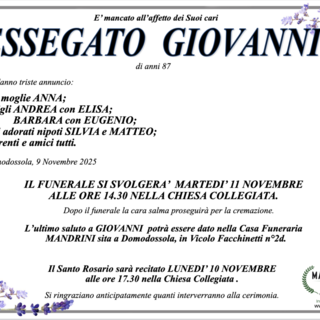 Bessegato Giovanni di anni 87