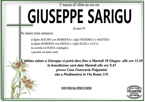 Giuseppe Sarigu di anni 93