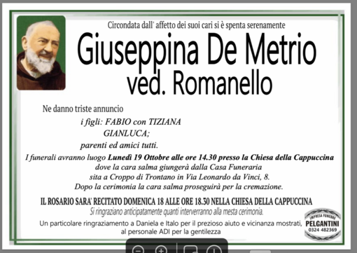 Giuseppina De Metrio ved. Romanello