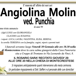 Angiolina Molini ved. Punchia di anni 99