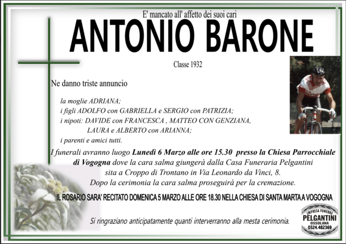 Antonio Barone classe 1932