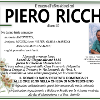 Pietro Ricchi di anni 80