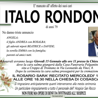 Italo Rondoni di anni 79