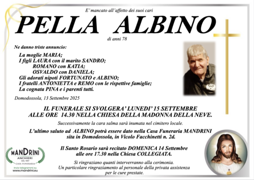 Pella Albino di anni 78