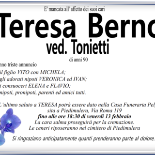 Teresa Berno di anni 90