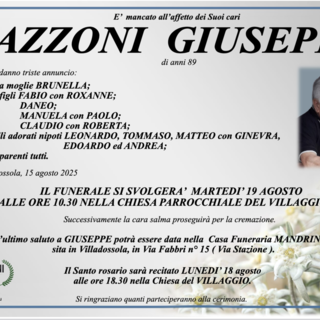 Azzoni Giuseppe di anni 89