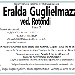 Eralda Guglielmazzi ved. Rotondi di anni 68