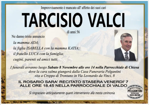Tarcisio Valci di anni 56 Tarcisio Valci di anni 56