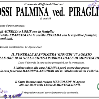 Grossi Palmina ved. Piraglia di anni 88