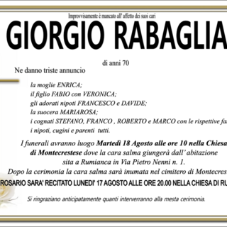 Giorgio Rabaglia di anni 70