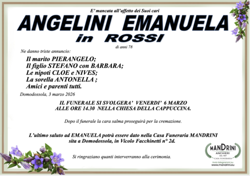 Angelina Emanuela in Rossi di anni 78