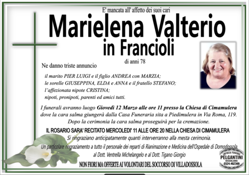 Marilena Valterio in Francioli di anni 78