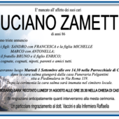Luciano Zametti di anni 86