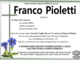 Franco Pioletti di anni 81