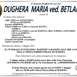 Dughera Maria ved. Betlamini di anni 94