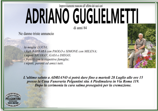 Adriano Guglielmetti di anni 84 Adriano Guglielmetti di anni 84