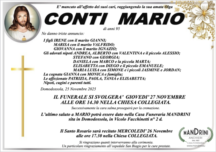Conti Mario di anni 95