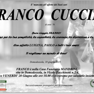 Franco Cuccini di anni 76