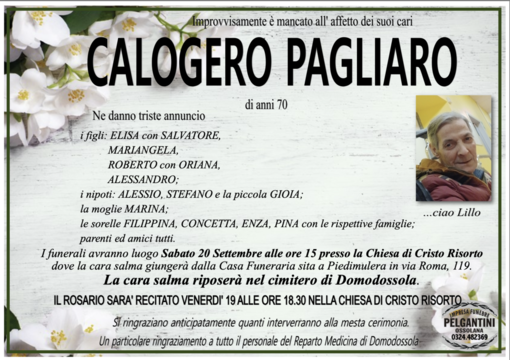 Calogero Pagliaro di anni 70