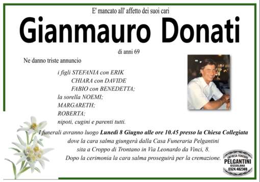 Gianmauro Donati di anni 69