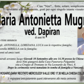 Maria Antonietta Mugnai ved. Dapiran di anni 86 Maria Antonietta Mugnai ved. Dapiran di anni 86