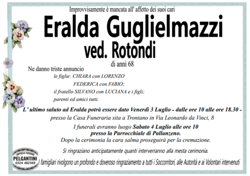 Eralda Guglielmazzi ved. Rotondi di anni 68 Eralda Guglielmazzi ved. Rotondi di anni 68