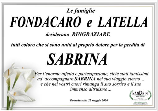 Ringraziamento Ringraziamento