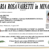 Maria Rosa Vairetti in Minacci di anni 88 Maria Rosa Vairetti in Minacci di anni 88