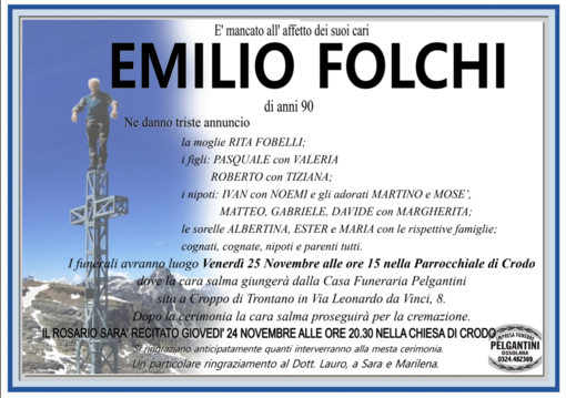 Emilio Folchi di anni 90