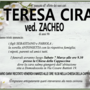 Teresa Cira ved. Zacheo di anni 90