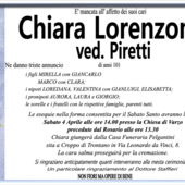 Chiara Lorenzone ved. Piretti di anni 101