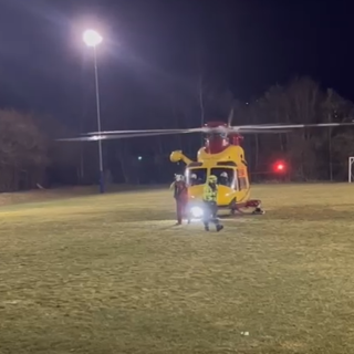Malesco, riuscito il test con l'eliambulanza in notturna   VIDEO