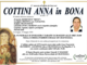 Cottini Anna in Bona di anni 73