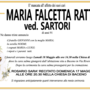 Maria Falcetta Ratti ved. Sartori di anni 91