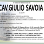 Cav Giulio Savoia di anni 93