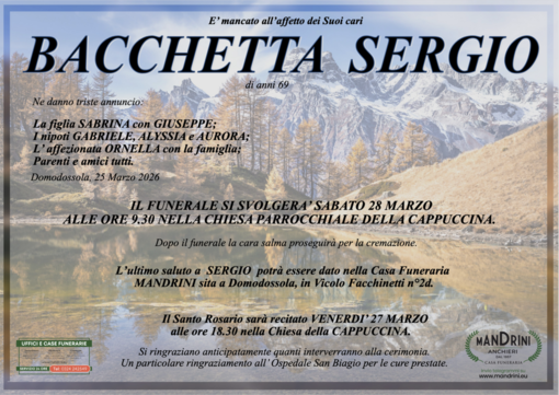 Bacchetta Sergio di anni 69