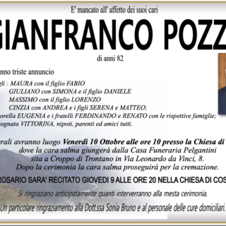 Gianfranco Pozzi di anni 82