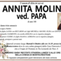 Annita Molini ved. Papa di anni 100 Annita Molini ved. Papa di anni 100