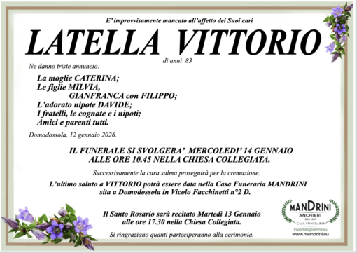 Latella Vittorio di anni 83