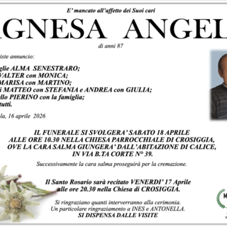 Agnesa Angelo di anni 87
