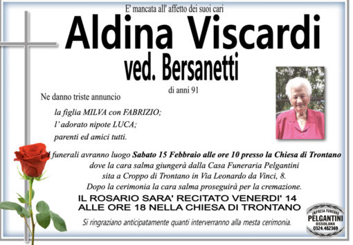 Aldina Viscardi ved. Bersanetti 91 anni