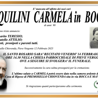 Aquilini Carmela in Bogo di anni 90