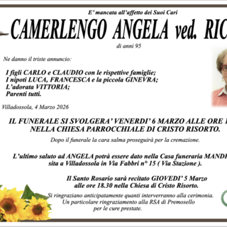 Camerlengo Angela ved. Ricchi di anni 95
