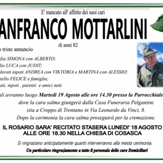 Gianfranco Mottarlini di anni 82