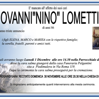 Giovanni &quot;Nino&quot; Lometti di anni 86